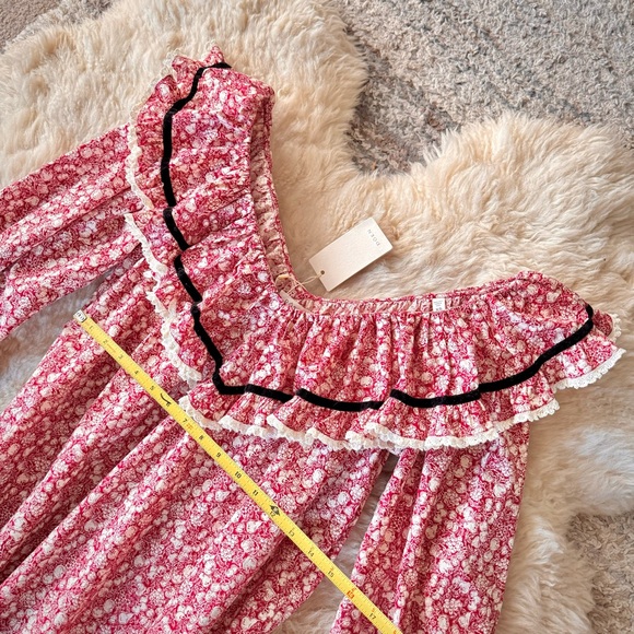 💋SOLD💋✨🍒DÔEN ‘Chaleur’ Nightgown Rouge Pomme Et Poire XS✨ - Picture 9 of 15